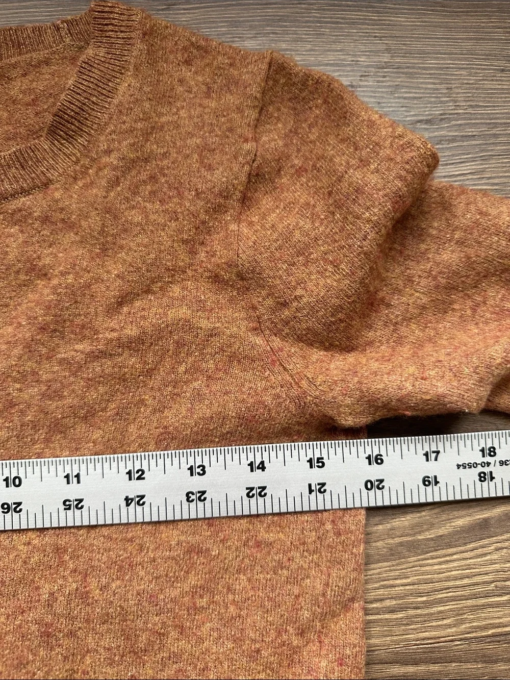 J.Crew Teddie Merino Wool Blend Sweater Small Rust Brown Camel Crewneck Pullover